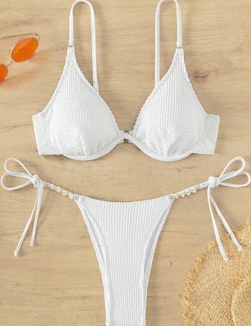 Costum de baie Shein, alb