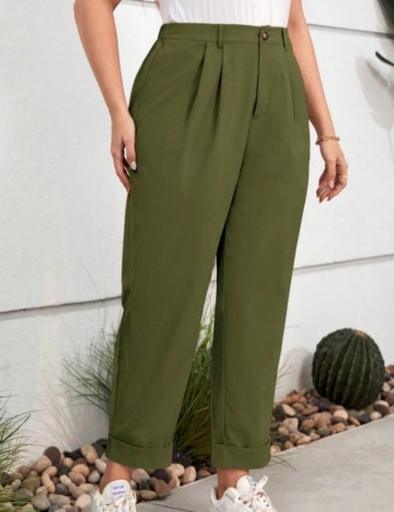 Pantaloni Shein Curve+, kaki