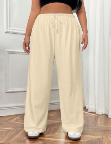Pantaloni Shein Curve+, galben