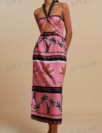 Rochie midi Shein, mix culori