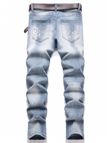 Jeans MANFINITY by Shein, albastru