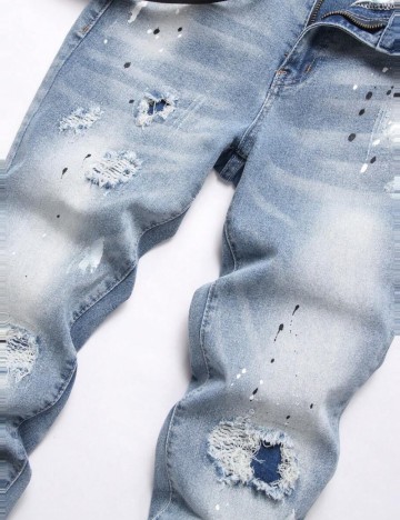 Jeans MANFINITY by Shein, albastru