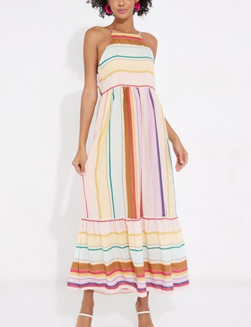 Rochie maxi Only, mix culori