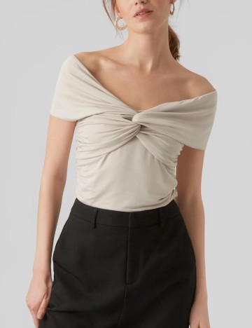 Tricou Vero Moda, crem