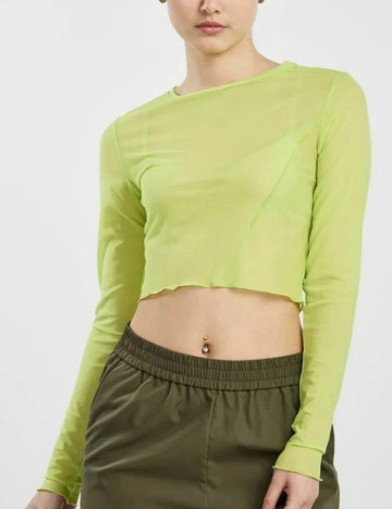 Bluză Pieces, verde