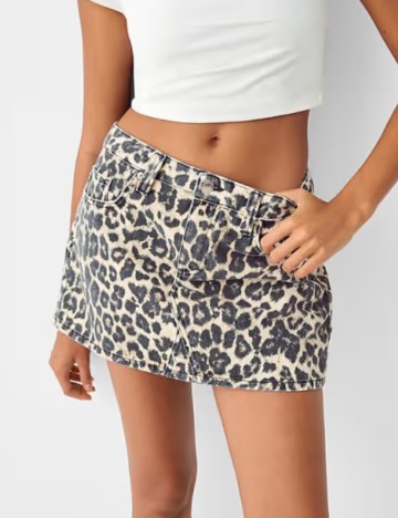 Fustă de blugi Bershka, mix culori