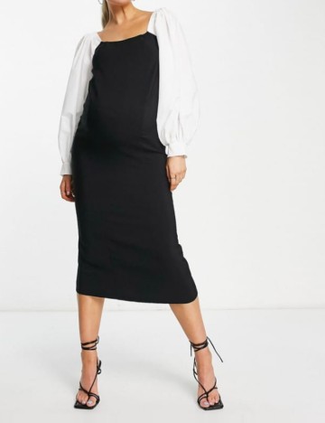 Rochie midi ASOS, negru