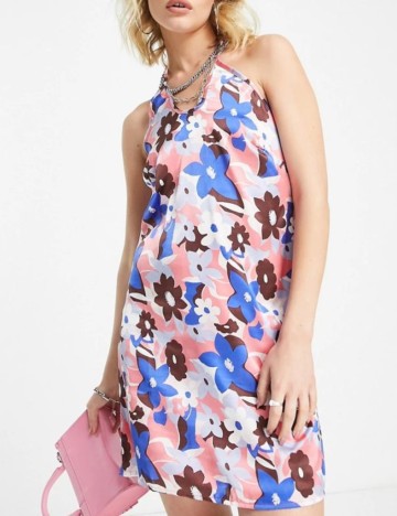 Rochie mini Violet Romance, mix culori