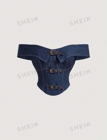 Top Shein, albastru