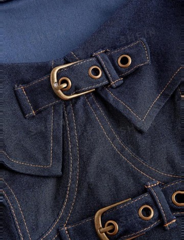 Top Shein, albastru