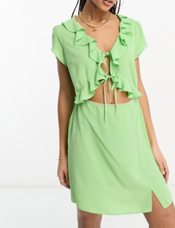 Rochie midi ASOS, verde