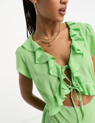 Rochie midi ASOS, verde