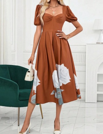 Rochie midi Shein, mix culori