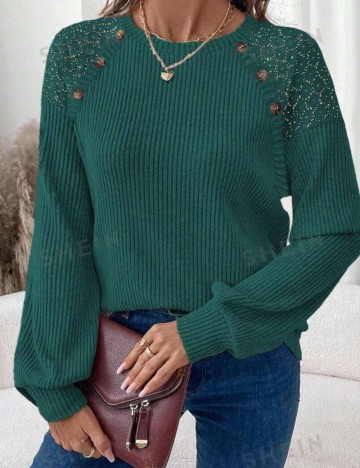 Bluză Emery Rose by Shein, verde