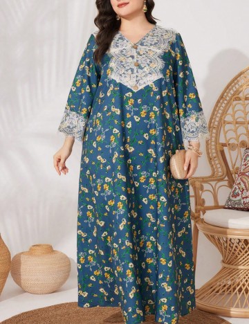 Rochie maxi Shein Curve+, albastru