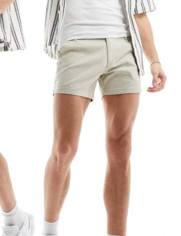 Pantaloni scurți ASOS, crem