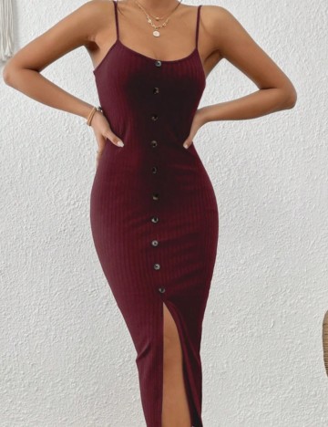 Rochie midi Shein, vișiniu