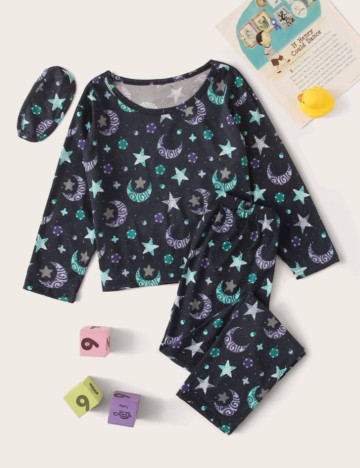 Compleu pijamale Shein, albastru