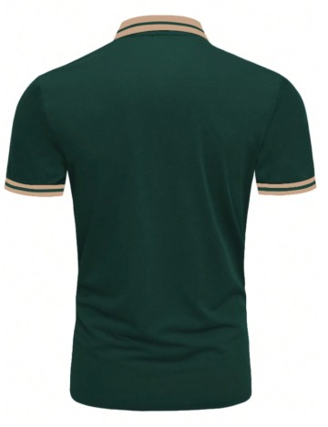 Tricou polo MANFINITY by Shein, verde