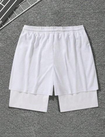 Pantaloni scurți MANFINITY by Shein, alb