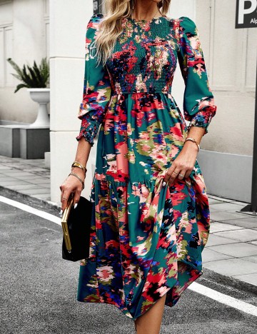 Rochie midi Shein, mix culori