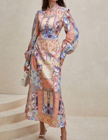 Rochie maxi Shein, mix culori