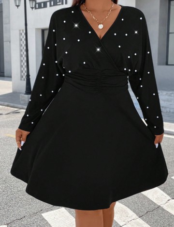 Rochie midi Shein Curve+, negru