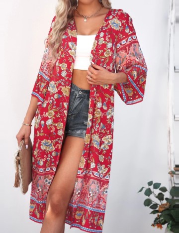 Cardigan lung Shein, mix culori