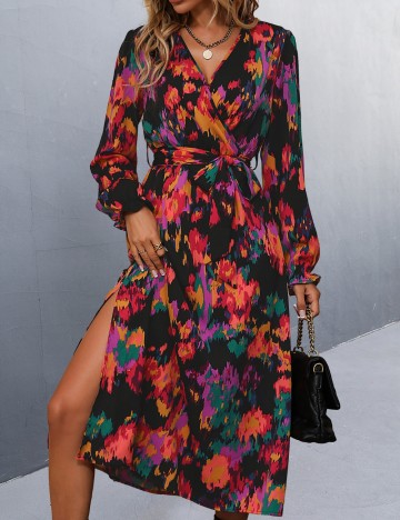 Rochie midi Shein, mix culori