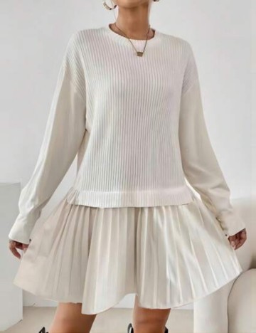 Rochie mini Shein, crem