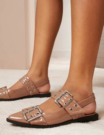 Pantofi Shein, maro