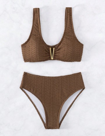 Costum de baie Shein, maro