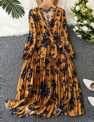 Rochie maxi Shein Curve+, maro