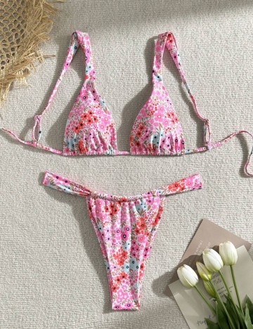 Costum de baie Shein, mix culori