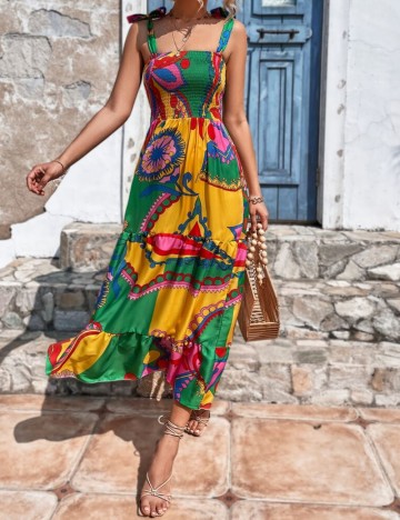 Rochie midi Shein, mix culori