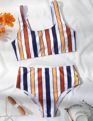 Costum de baie Shein, mix culori
