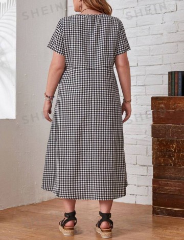 Rochie midi Shein Curve+, mix culori