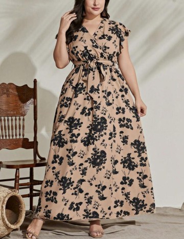 Rochie maxi Shein Curve+, mix culori