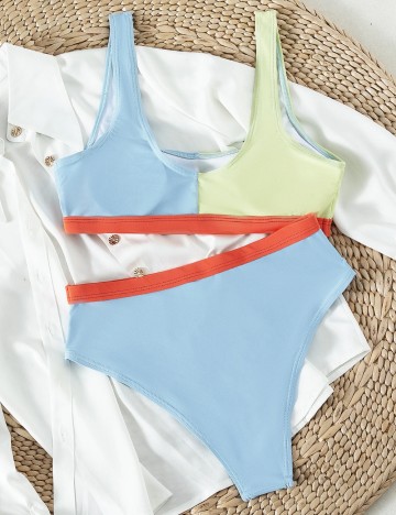 Costum de baie Shein, mix culori
