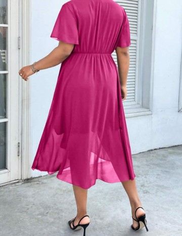 Rochie midi Shein Curve+, roz