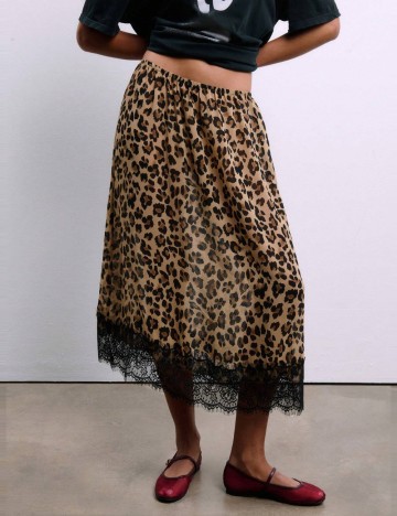 Fustă midi TypaGal by Shein, mix culori
