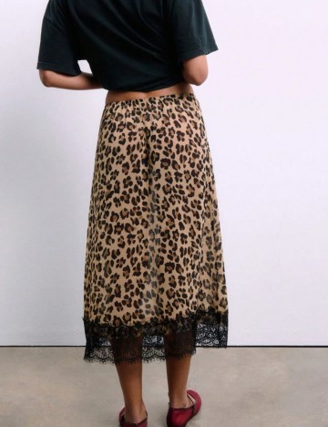 Fustă midi TypaGal by Shein, mix culori