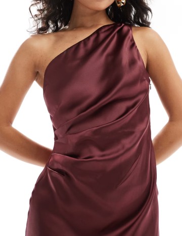 Rochie midi PRETTY LAVISH, vișiniu
