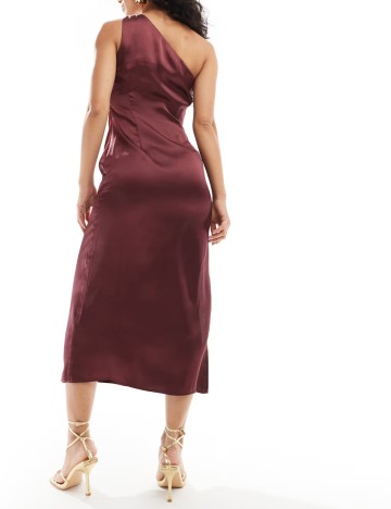 Rochie midi PRETTY LAVISH, vișiniu