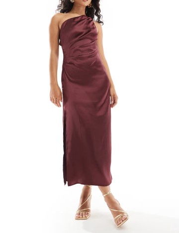 Rochie midi PRETTY LAVISH, vișiniu