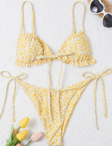 Costum de baie Shein, mix culori