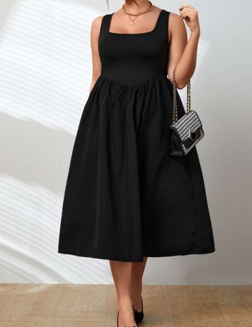 Rochie midi Shein Curve+, negru