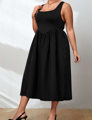 Rochie midi Shein Curve+, negru