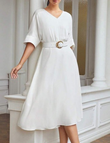 Rochie midi Shein, alb