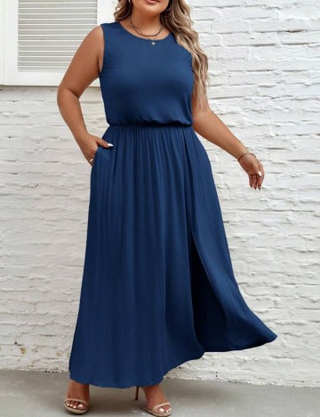 Rochie maxi Shein Curve+, albastru